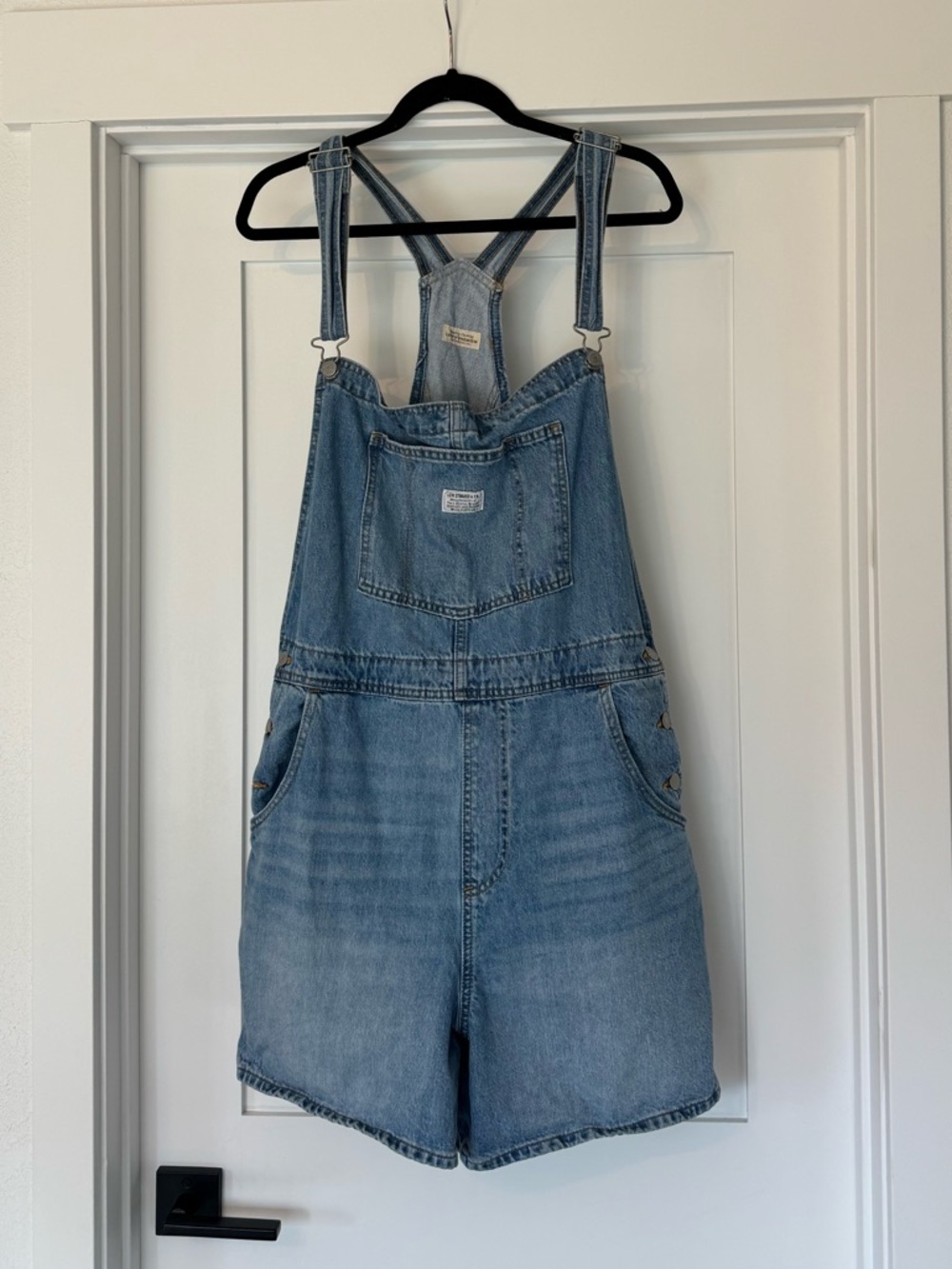 Levi's Light Blue Denim Short Overalls